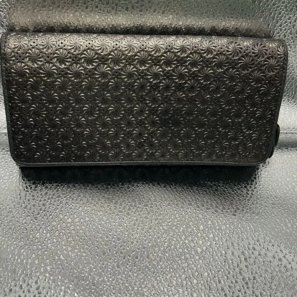 Hiroko Hayashi Women's Chrome Swirl Long Wallet Cardholder Artsy Avant Garde